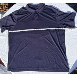 Haggar Mens Dark Navy Blue Performance Polo Shirt XXL EEG Short Sleeve